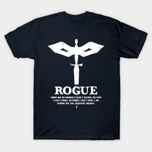 Funny Rogue Gamer D20 Dice Dungeon Dragons Gaming Gift T-Shirt